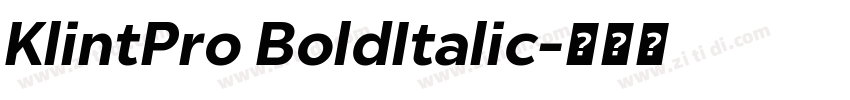 KlintPro BoldItalic字体转换